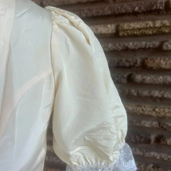 Gunne Sax Vintage 70s Ivory Prairie Maxi Long Dress XXS to XS - Picture 4 of 8